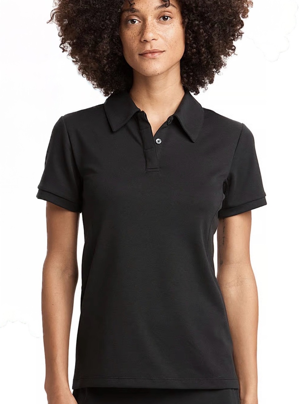 BNWT Lole Cross Court Polo Top in Black. Sz XS